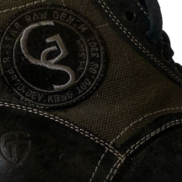 G-STAR RAW Denim & Suede Leather Tie-Up Boots Mens 7 Black Style GS11036…Grunge - Picture 5 of 13